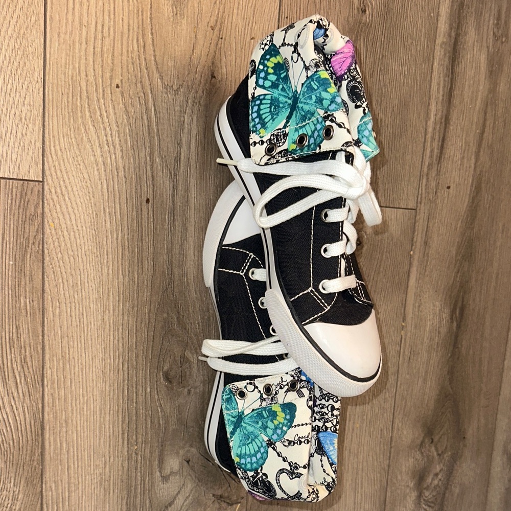 Coach Black and White High-Top Sneakers - Picture 5 of 8